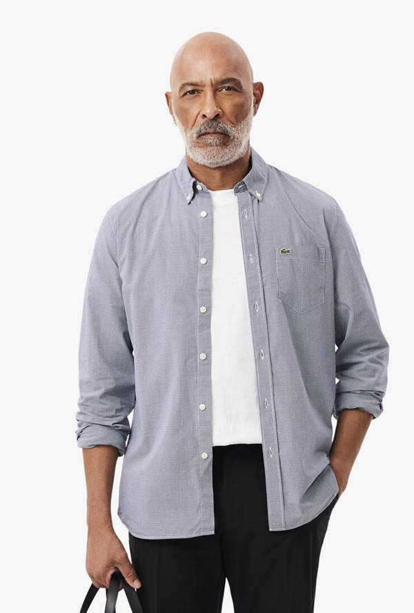 Lacoste Regular Fit Gingham Poplin Shirt