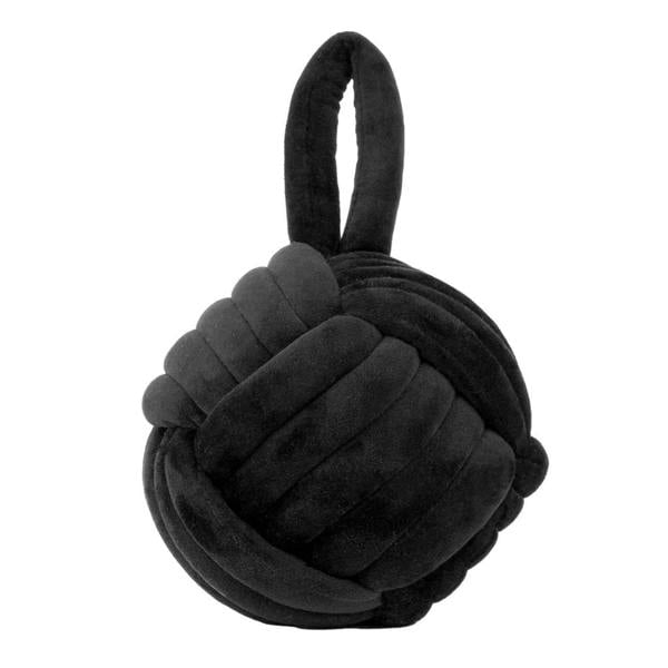 Furn Velvet Knotted Door Stopper - Black - 