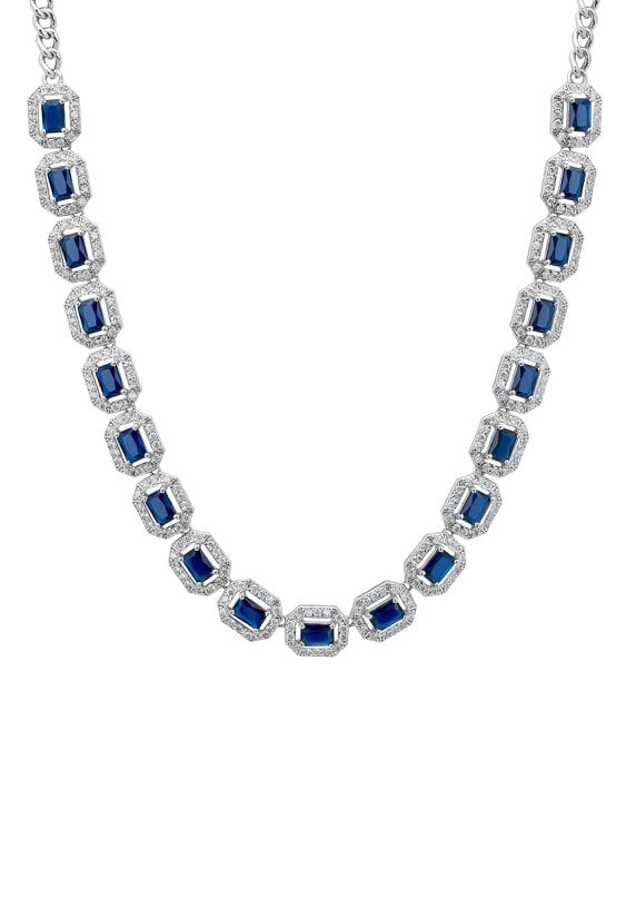 Latelita Whistledown Sapphire Gemstone Necklace Silver