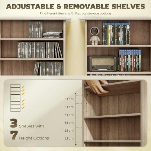 Wyld Haus Paleni Wooden Natural Finish Shelving Storage Unit Bookcase