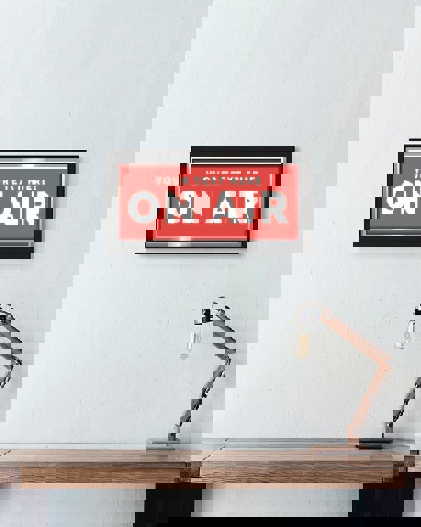 Personalised Wall Art - On Air Studio Sign with Frame