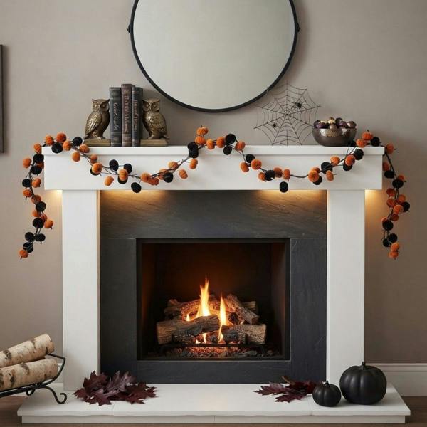 Garden Greatness Haunted Halloween Velvet Pumpkin Garland