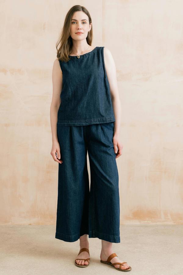 Lily & Me Cora Denim Button Back Vest