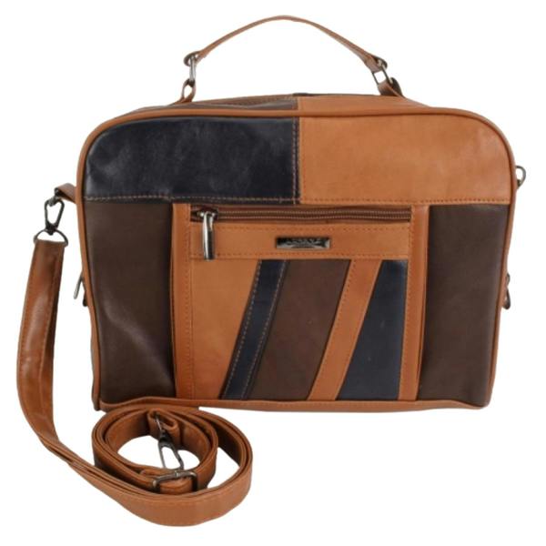 Lorenz Sheep Nappa Leather Patchwork Shoulder Bag