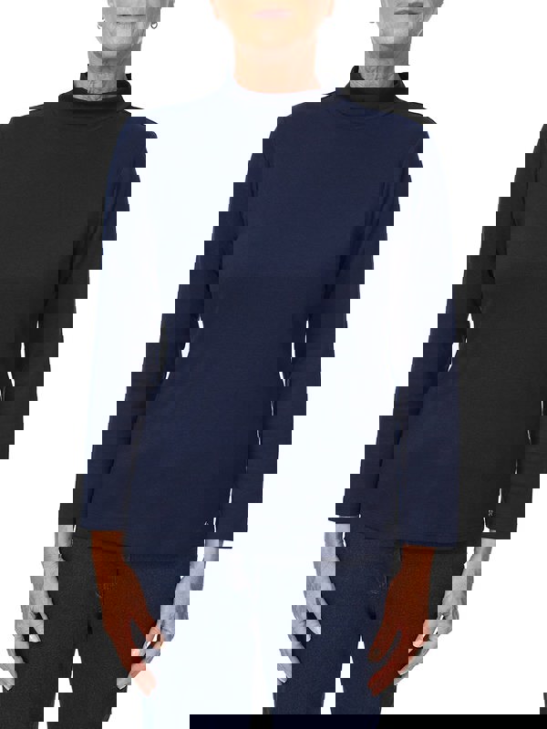 PennyPlain High Neck Top - French Navy