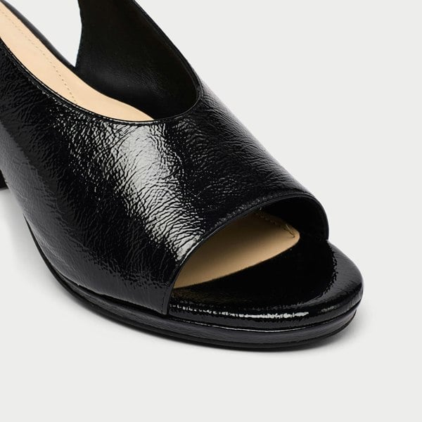 Calla Fern Shoes - Black Shine Leather