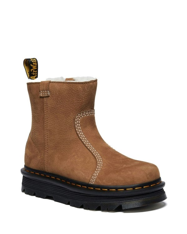 Dr. Martens Zebzag Rigger Milled Nubuck Women's Desert Brown Boots