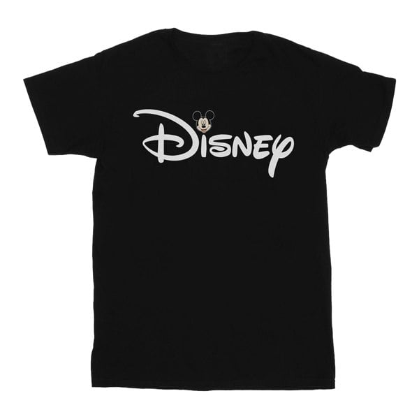 Disney Mens Mickey Mouse Logo Head T-Shirt - Black