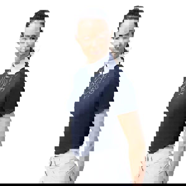 Coldstream Womens/Ladies Ledmore Diamante Show Shirt - Navy