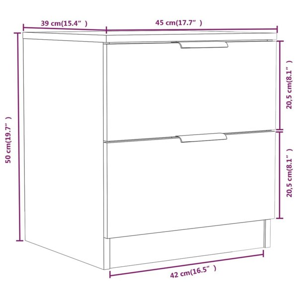 Berkfield Bedside Cabinets 2 pcs Sonoma Oak Engineered Wood