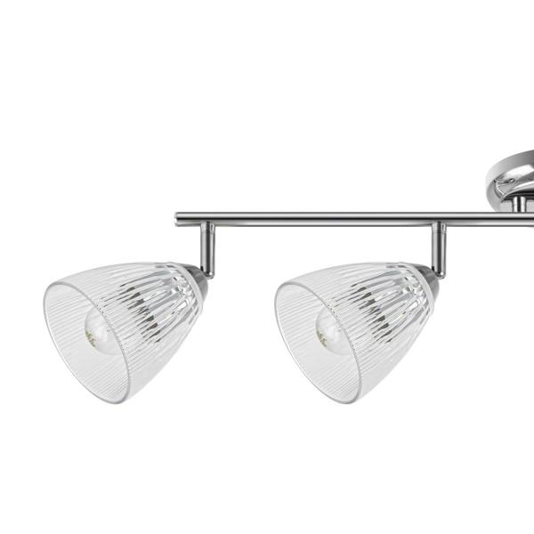COSYLYTE Athella Bathroom 4 Light Ribbed Glass Spotlight