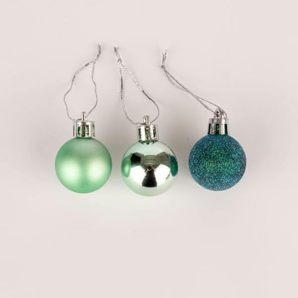 30mm Shatterproof Turquoise Christmas Baubles – Pack Sizes Available with Glitter, Matte and Shiny Finishes image 9