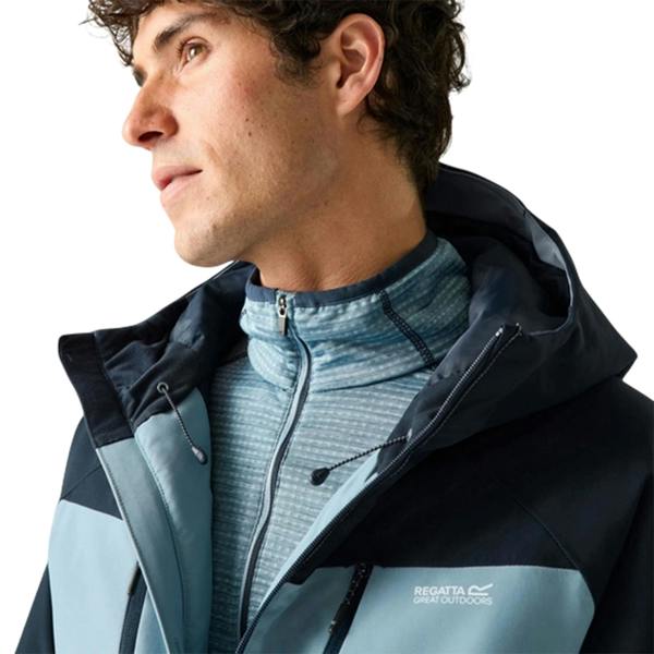 Regatta Mens Highton Two Tone Waterproof Stretch Insulated Jacket - Dusky Blue/Navy - 