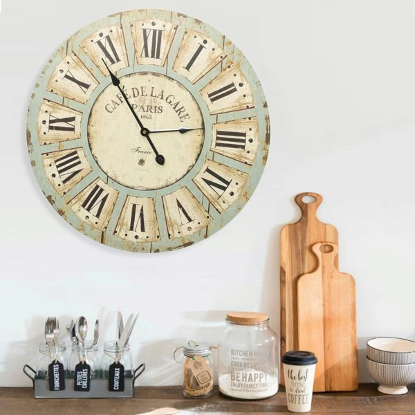 Berkfield Wall Clock Multicolour 60 cm MDF