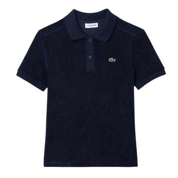 Lacoste Womens/Ladies Terrycloth Slim Polo Shirt - Blue