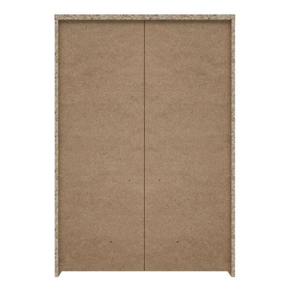 Wyld Haus Willowmere White and Artisan Oak Wood Chest Storage Cabinet 6 Doors