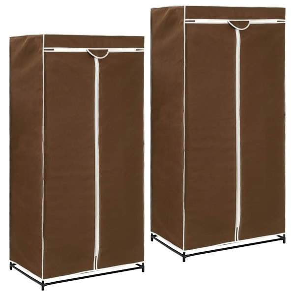 Berkfield Wardrobes 2 pcs Brown 75x50x160 cm