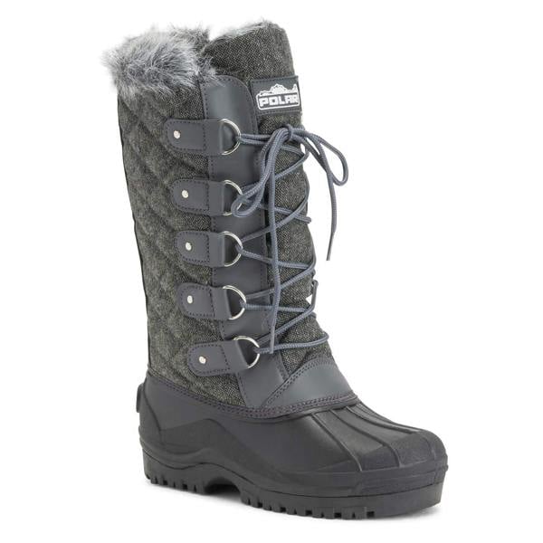 VIVA Polar Womens Tall Quilted Tactical Mountain Knee High Walking Boots