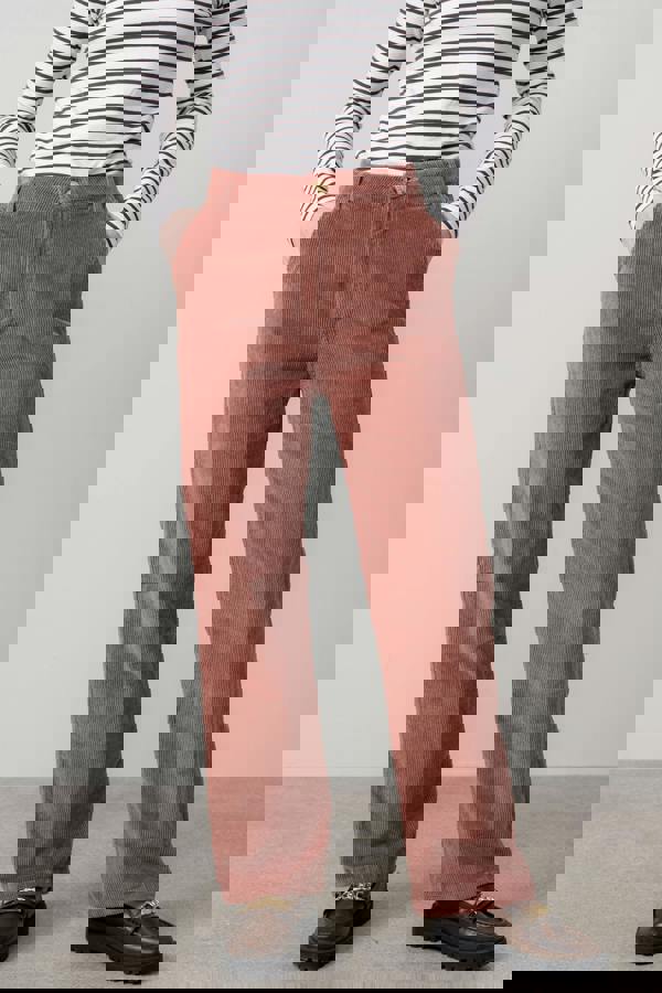 Lily & Me Strachan Stretch Cord Wide Leg Trouser Antique Rose