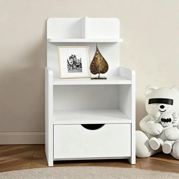 Havendro Bedside Nightstand Cabinet with Drawer Modern Bedroom Storage End Side Table