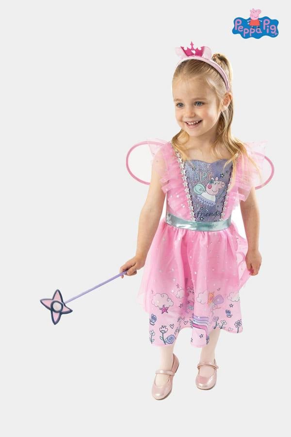 Vanilla Underground Peppa Pig Girls Pink Fairy 4 Piece Costume