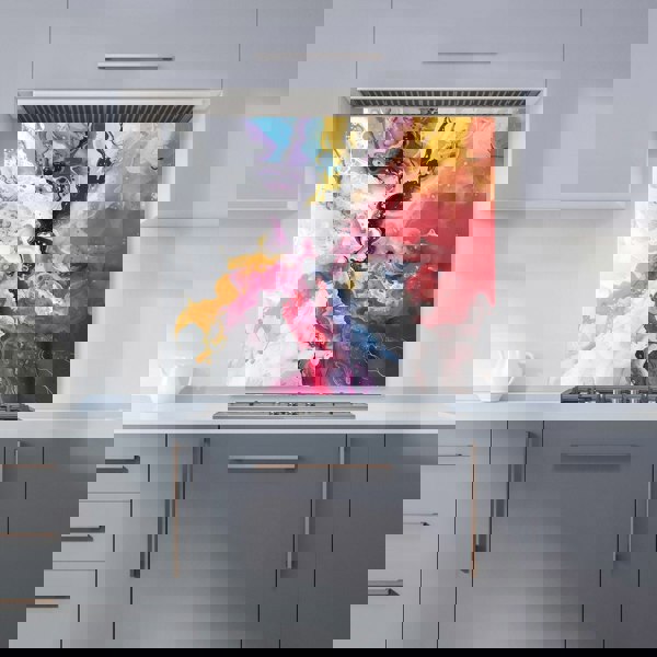Warren Reed - Designer Explosive Colour Cascade Kitchen Splashback