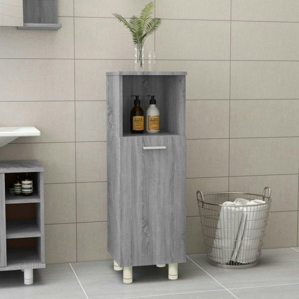 Berkfield Bathroom Cabinet Grey Sonoma 30x30x95 cm Engineered Wood