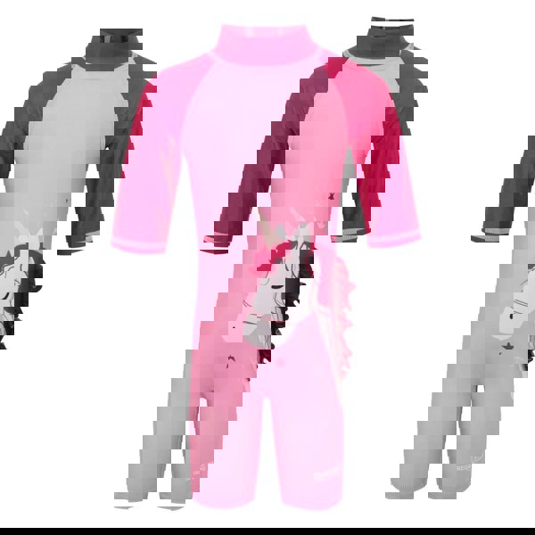 Regatta Childrens/Kids Luna Unicorn One Piece Swimsuit - Sweet Pink