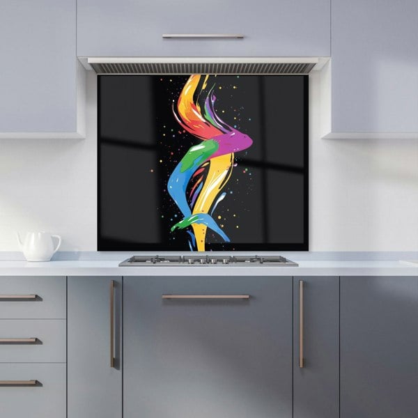 Warren Reed - Designer Vibrant Flow: Abstract Pride Fish Kitchen Splashback