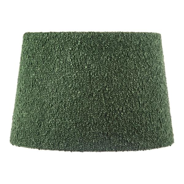 Elegant Rich Forest Green Tapered Lampshade in Boucle Lamb Wool Fabric Image 4
