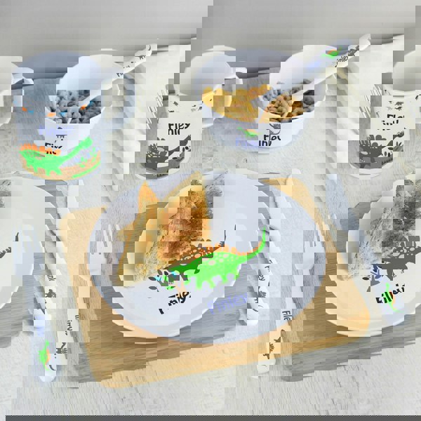 Personalised Memento Company Personalised Dinosaur Plastic Plate