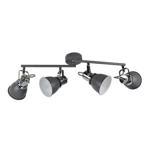 Pagazzi Lighting Amelix Dark Grey 4 Light Ceiling Spotlight Bar