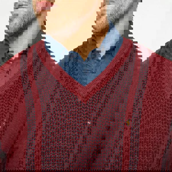 Gabicci G55M02 Fancy Vee Neck Sweater Gabicci Classic MULBERRY