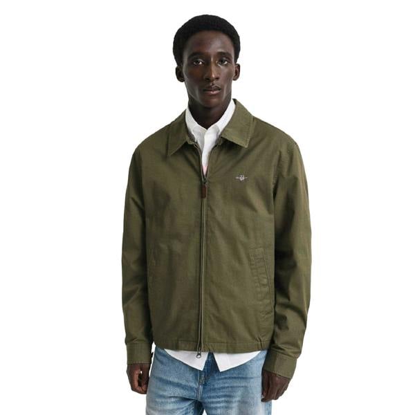 Gant Mens Cotton Regular Wind Jacket - Green - 