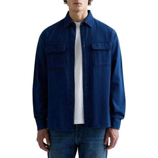 Replay Snap Front Indigo Denim Shirt