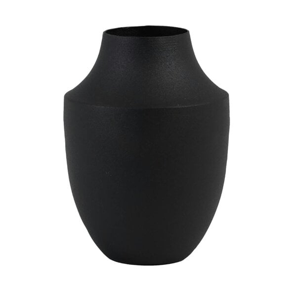 Love Frankie Simple Metal Vase - Matt Black