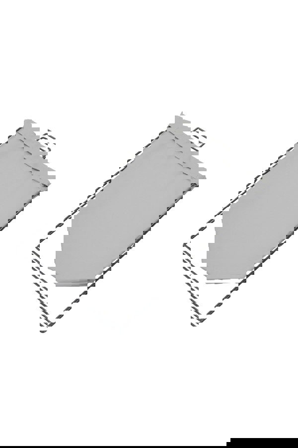 Living and Home Bathroom Collapsible PU Leather Laundry Hamper with Metal Frame Grey