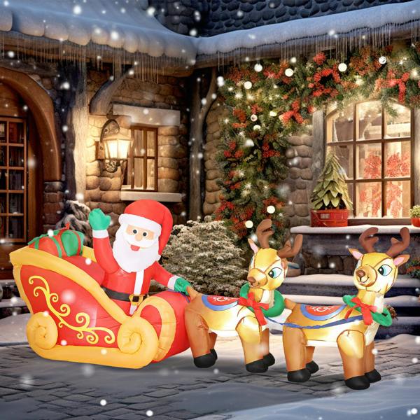 Inflatable Santa Claus on Sleigh