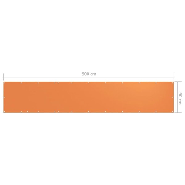 Berkfield Balcony Screen Orange 90x500 cm Oxford Fabric