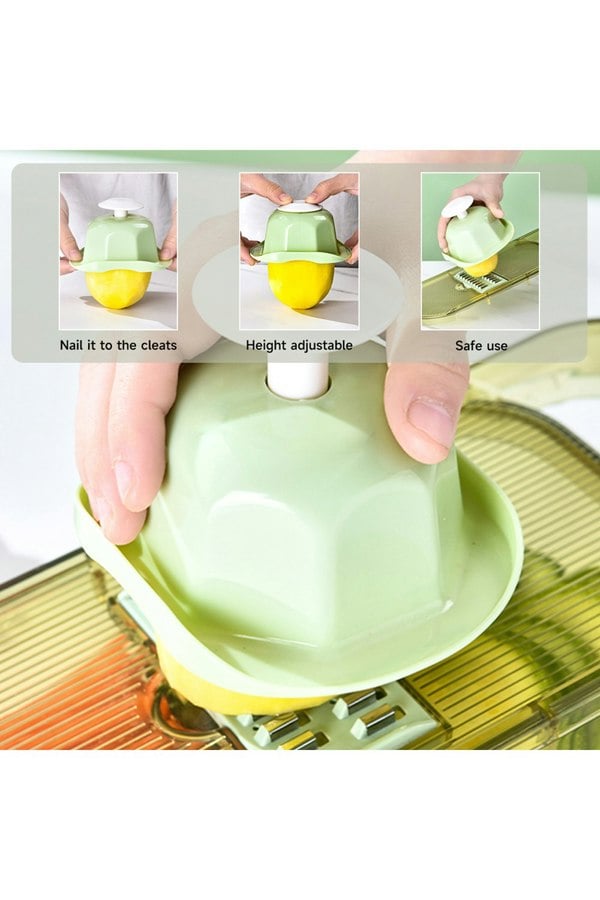 Living and Home 6-in-1 Kitchen Vegetable Food Slicer Chopper Cutter Multifunctional Grater with Handguard