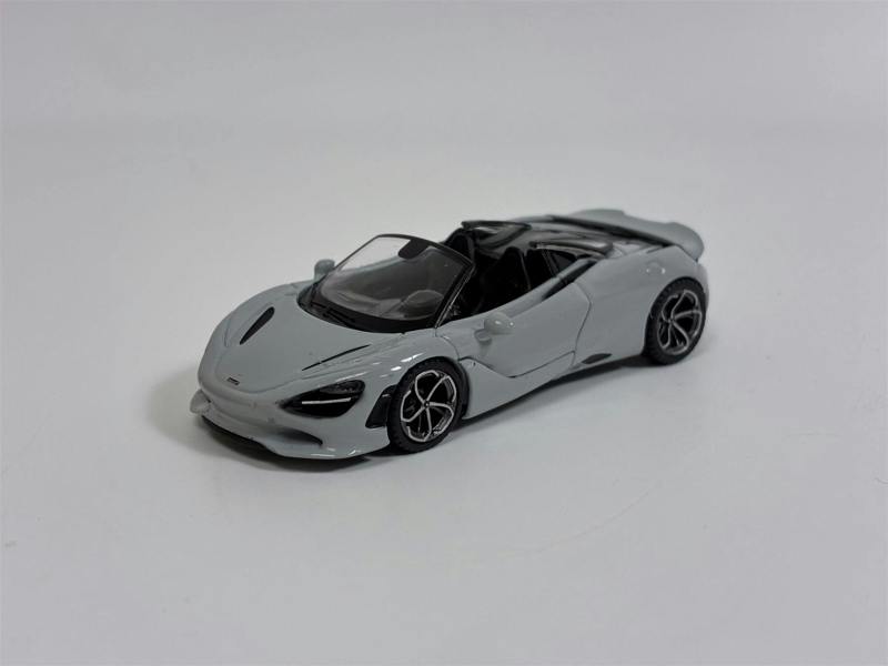 MCSlots McLaren 750S Spider Cirrus Grey LHD 1:64 Scale Mini GT MGT00973L
