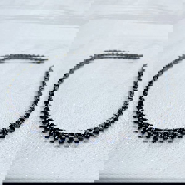 black slim hair band, crystal embellished headband, elegant black accessory, sparkly hairband for events, vintage inspired slim headpiece
