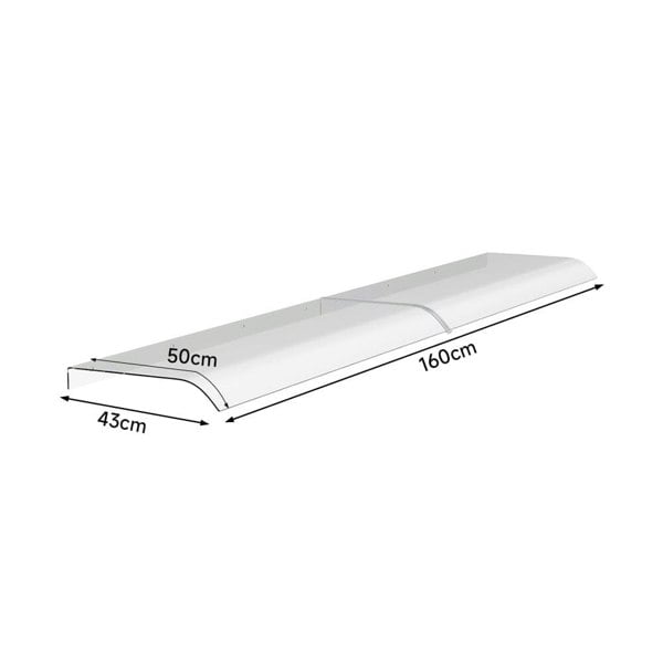 Transparent Window Door Awning Canopy 50cm Arc Living and Home 200 cm