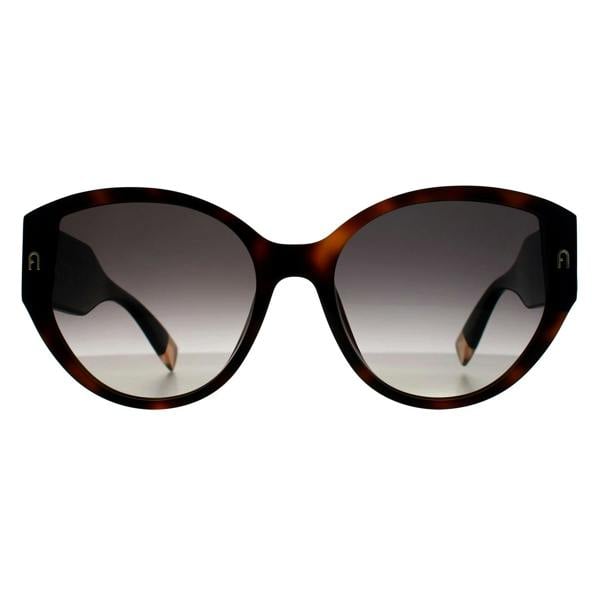 Furla Sunglasses SFU784 01AY Shiny Dark Havana Smoke Grey Gradient