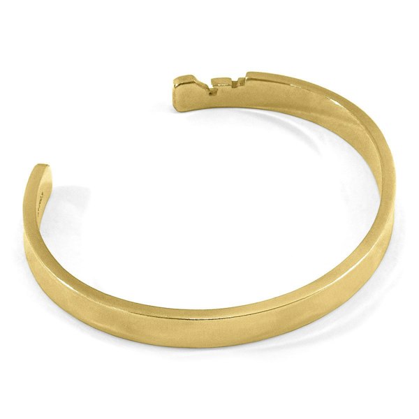 Anchor & Crew Axton Anchor Wayfarer Cutout 9ct Yellow Gold Bangle