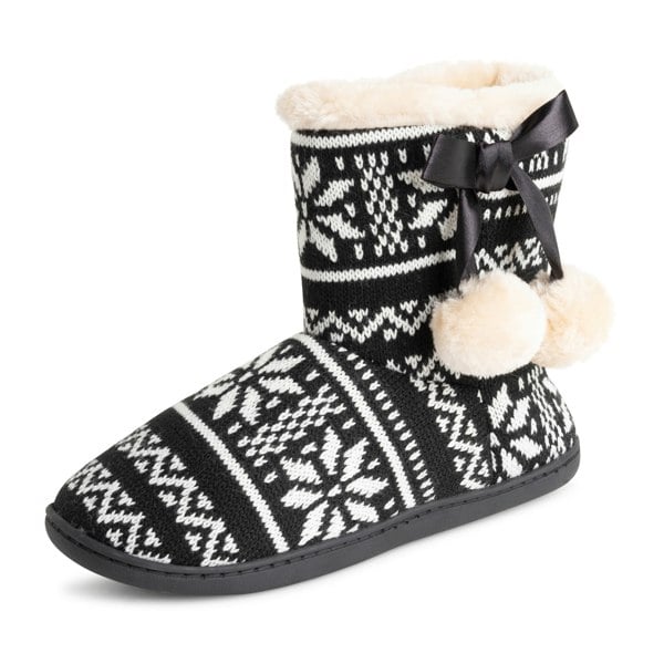 VIVA Polar Women's Memory Foam Pom Pom Winter Faux Fur Cosy Slippers