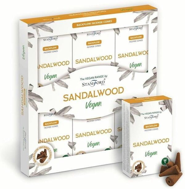 Stamford Vegan Backflow Incense Cones for Home Fragrance, 72 cones