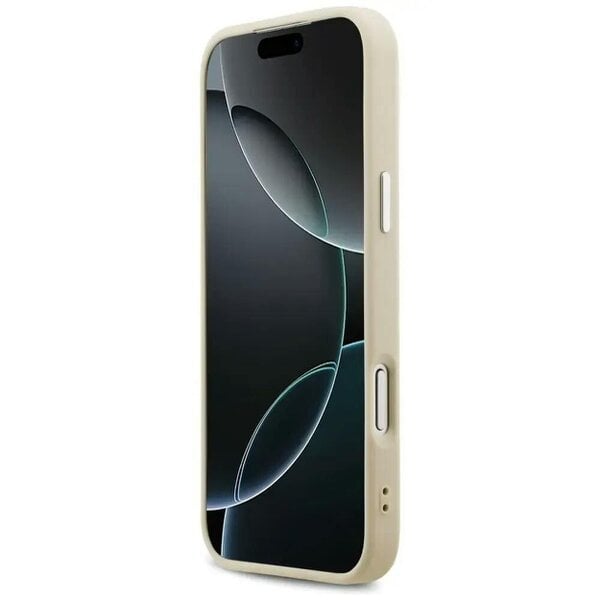 Guess Peony Hot Stamp Script Case with MagSafe for iPhone 17 Pro Max 6.9" Beige - GUHMP17XPSPOSSSE