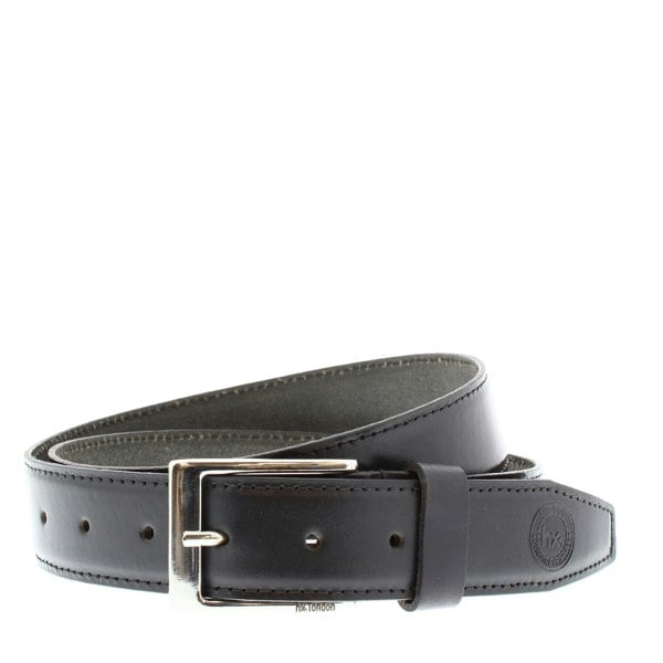 HX London New York Men's Plain Leather Belt