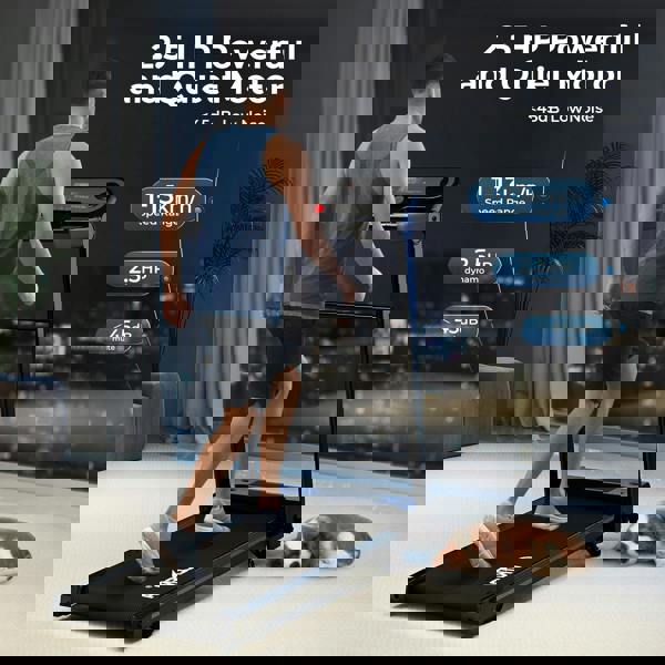 Centra Folding Treadmill Running Machine 4 in 1 Walking Pad Bluetooth LED Remote